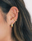 "Kana" two tone half circle earrings