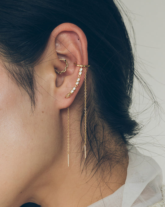 Ear Cuff with Two-Chain Threaders