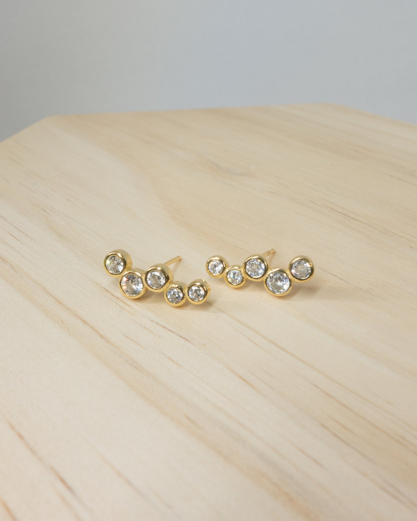 Bubble Bezel Stud Earrings