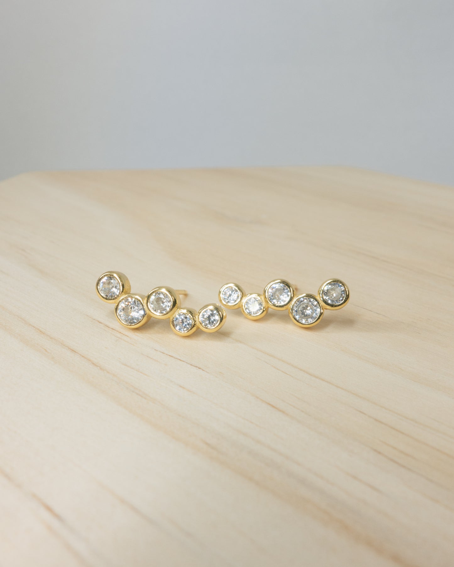 Bubble Bezel Stud Earrings