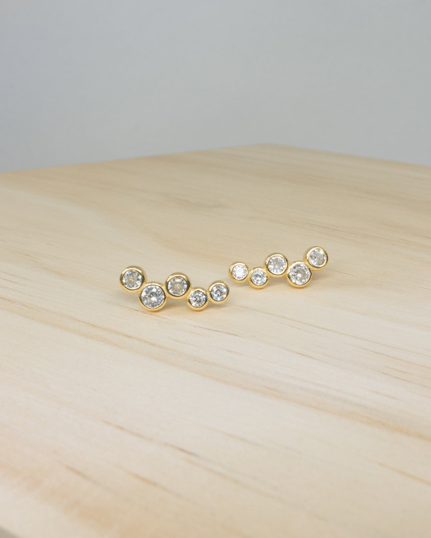 Bubble Bezel Stud Earrings