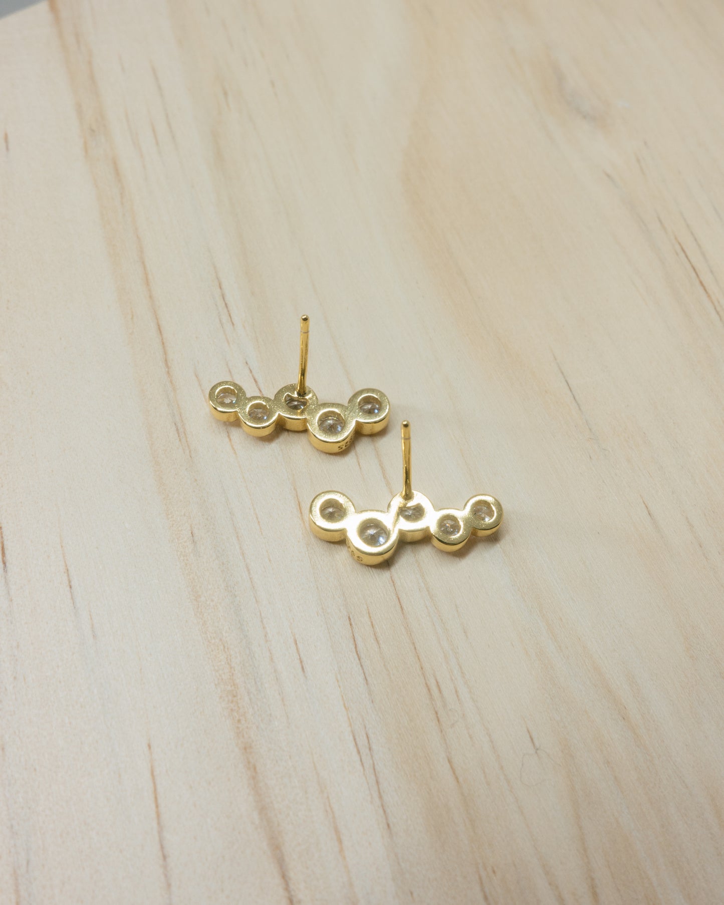 Bubble Bezel Stud Earrings