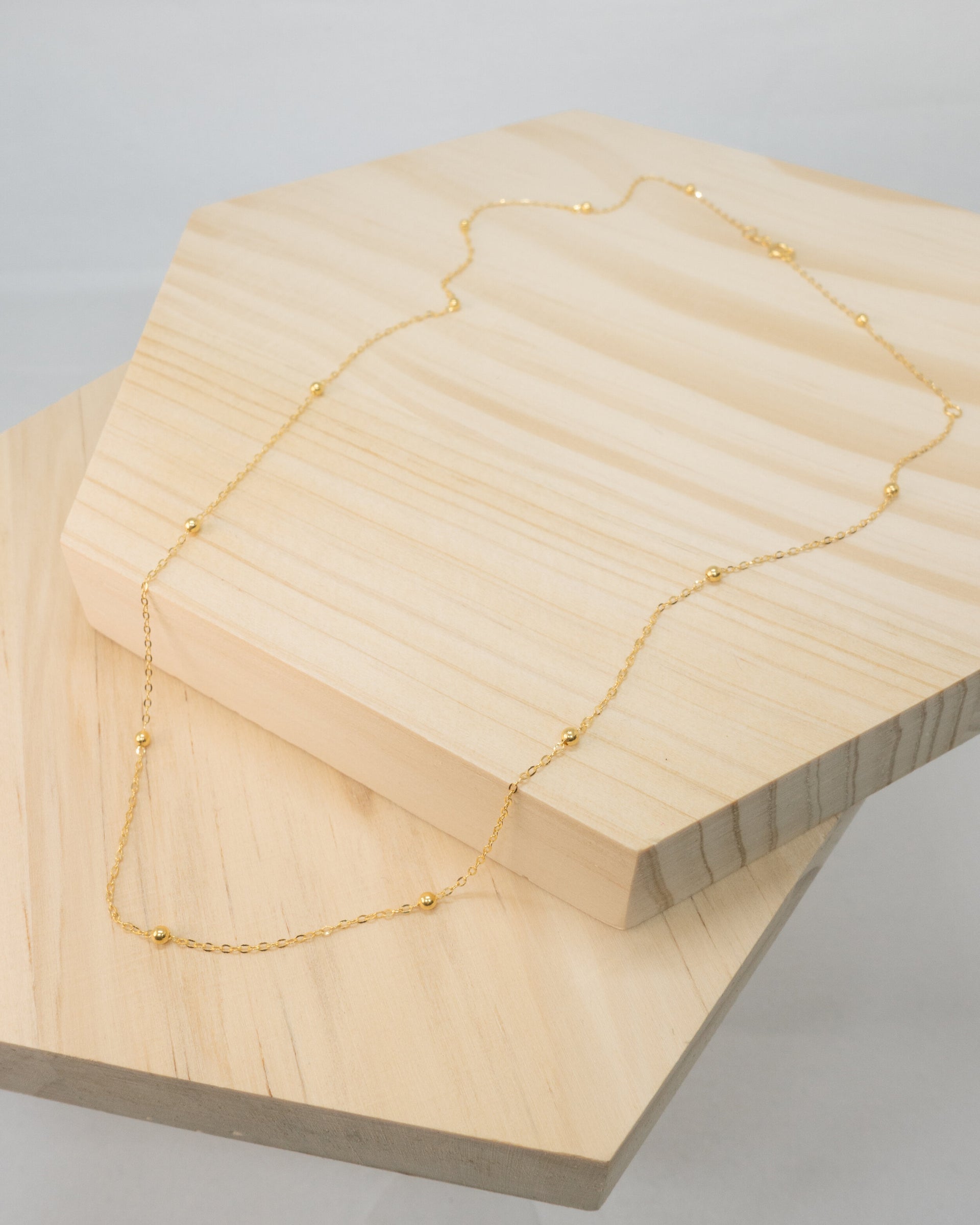 delicate beaded chain necklace