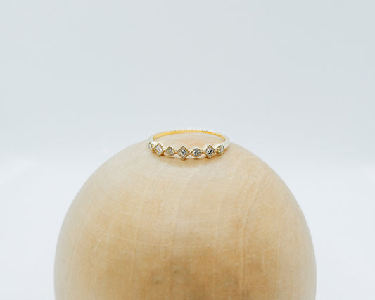 round-square stackable diamond ring