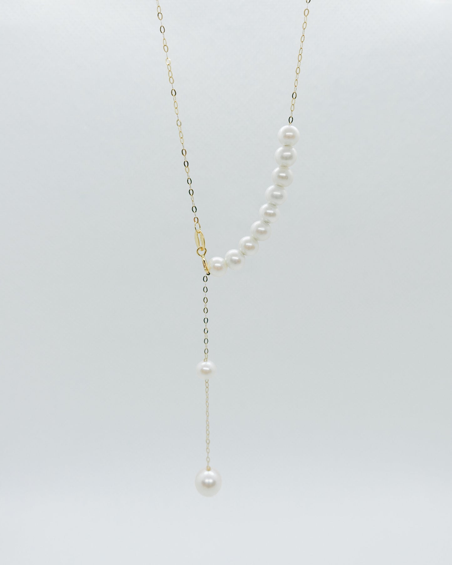 multi-ways pearls lariat necklace