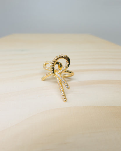 Pavé Zirconia Bow Ear Cuff