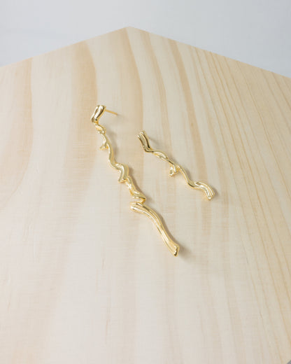 "Julien" mismatched linear earrings