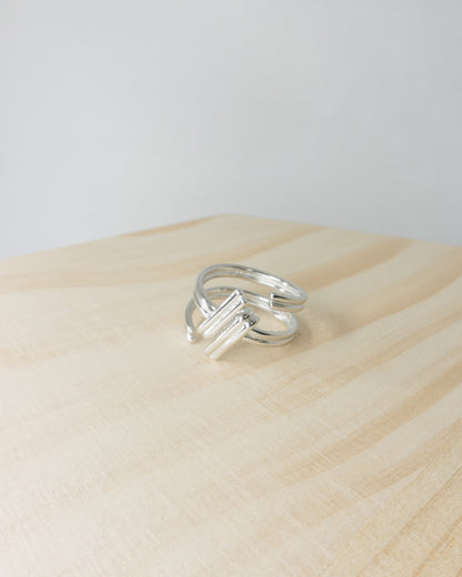 "Gage" white gold vermeil wrap ring