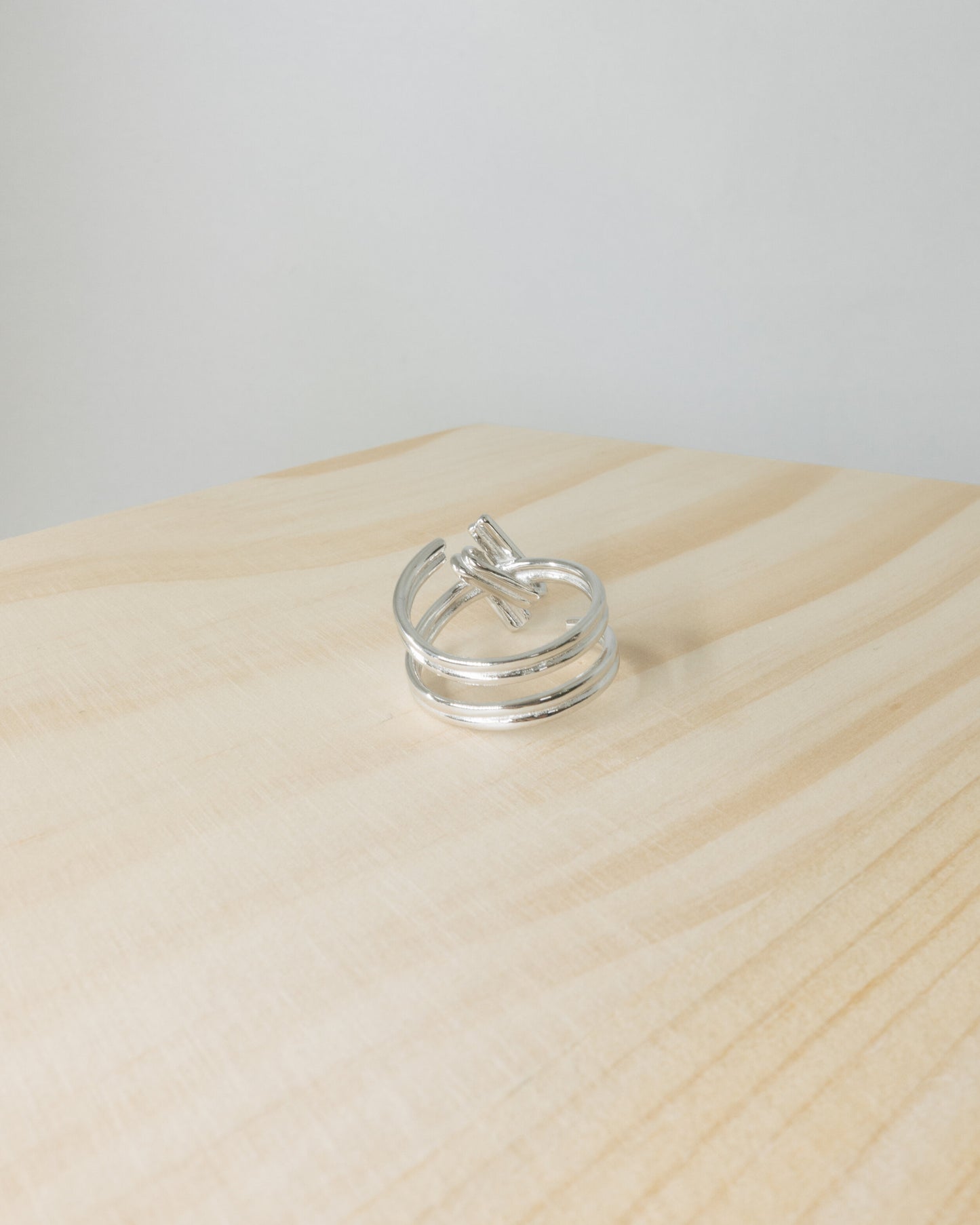 "Gage" white gold vermeil wrap ring