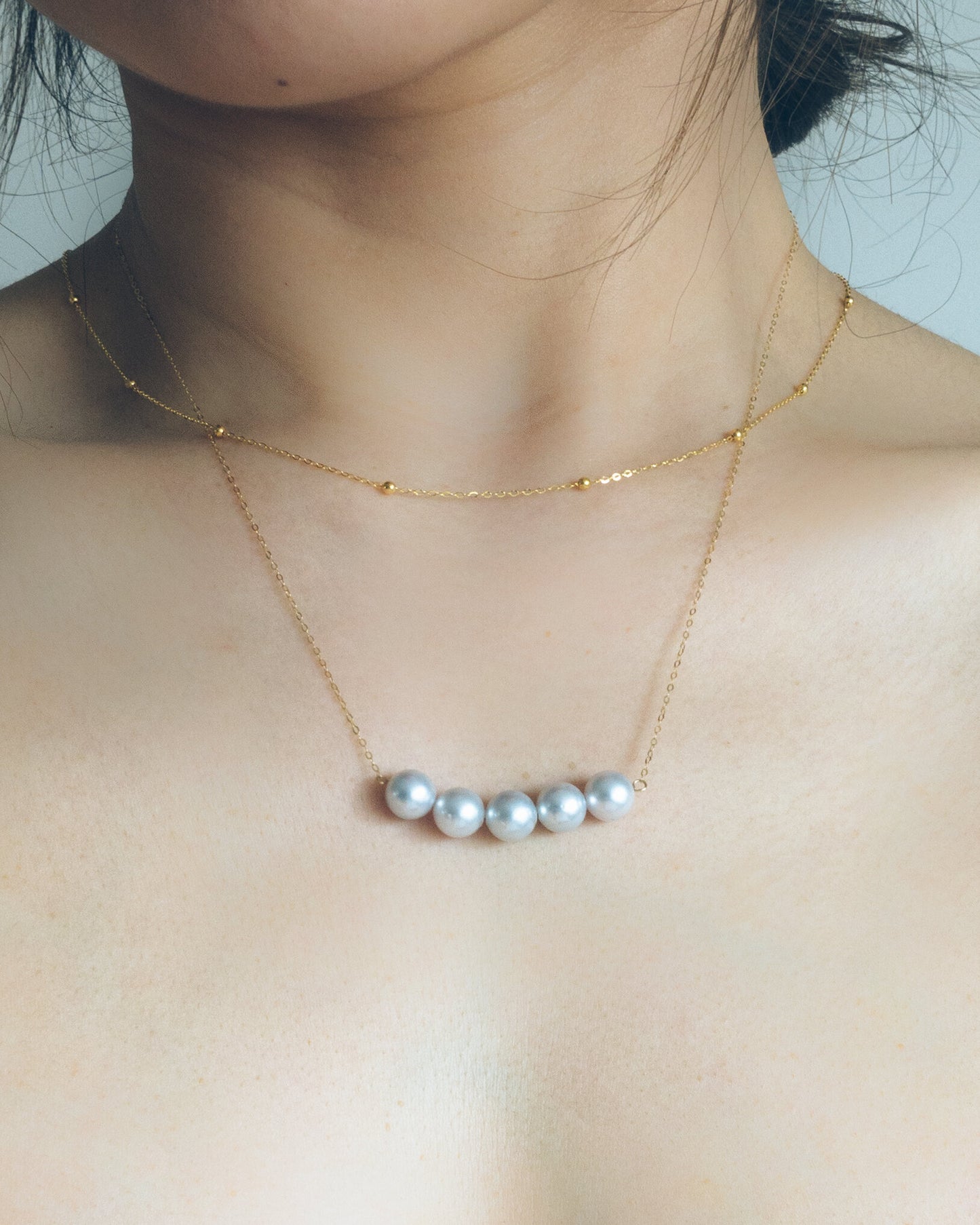 "Sylvie" akoya pearl necklace