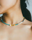 "Aqua" crystal beaded necklace