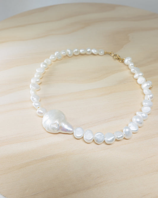 "Léon" coin pearl anklet