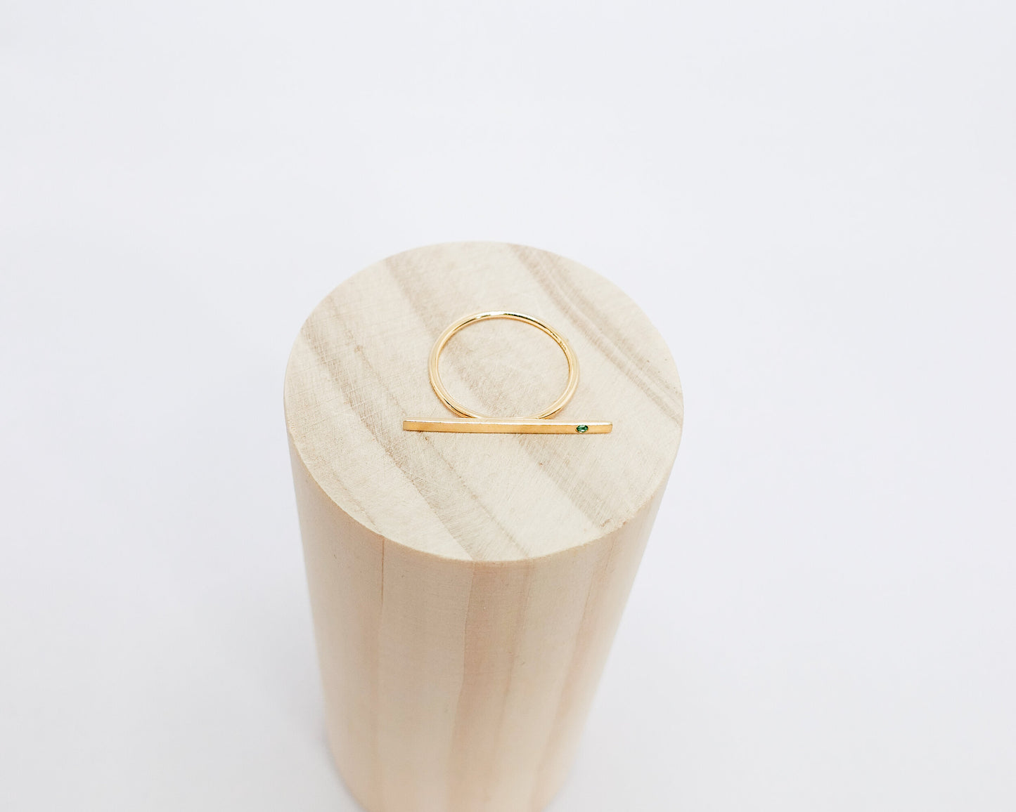 "Midori" minimal bar ring