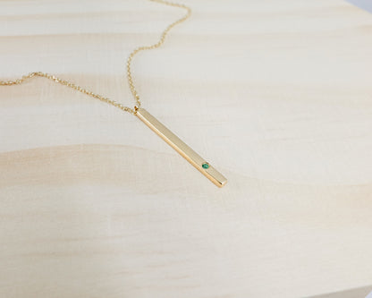 "Midori" minimal bar necklace