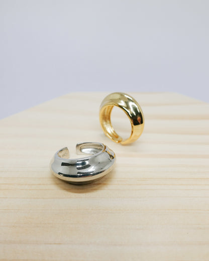 "Jaz" gold vermeil curved open ring