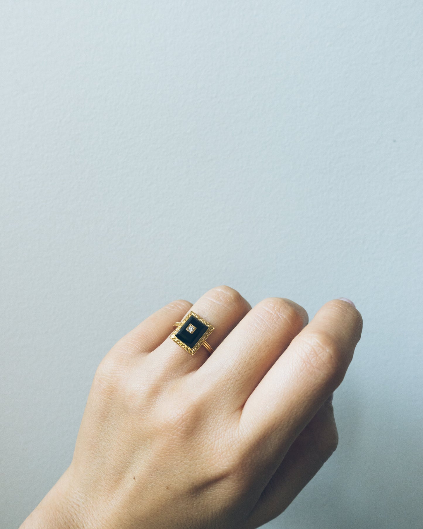 "Mikayla" black onyx ring