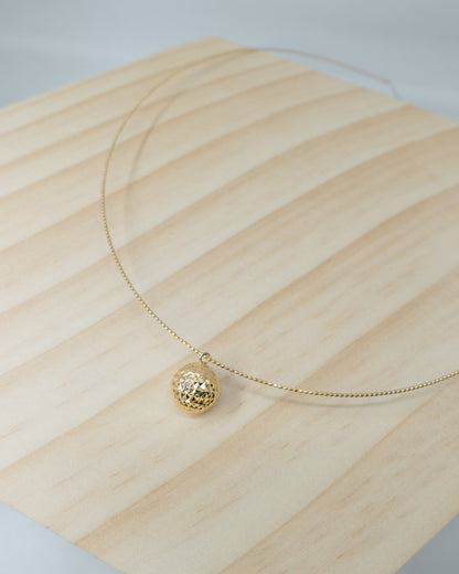 "Luna" diamond cut ball pendent chocker