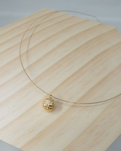 "Luna" diamond cut ball pendent chocker