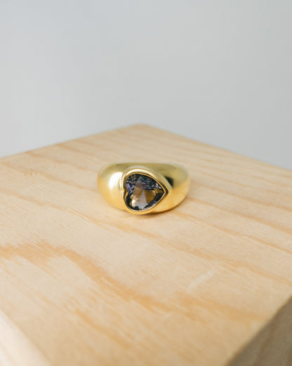 "Avery" Purple Heart dome ring