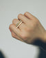 "Vicky" double-bar ring