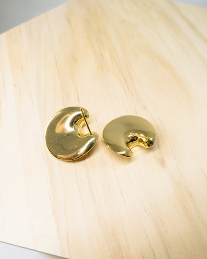 "Elijah" high shine disc earrings