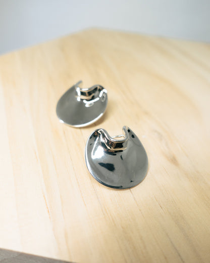 "Elijah" high shine disc earrings