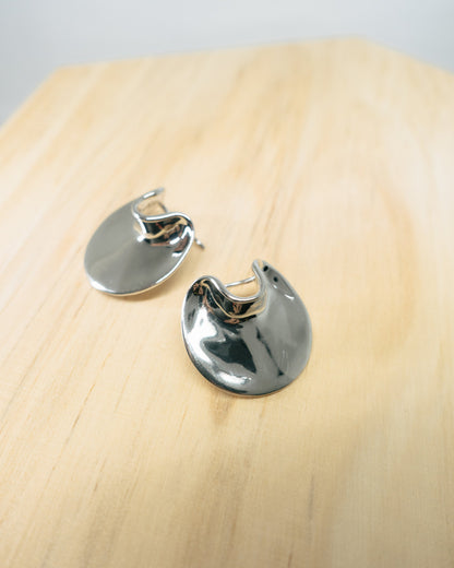 "Elijah" high shine disc earrings