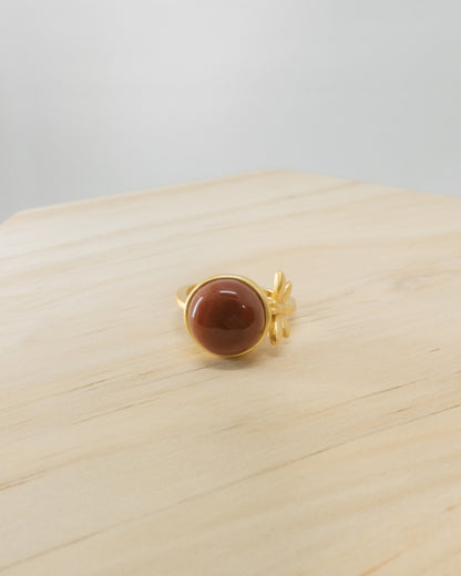 Red Agate Dragonfly Ring