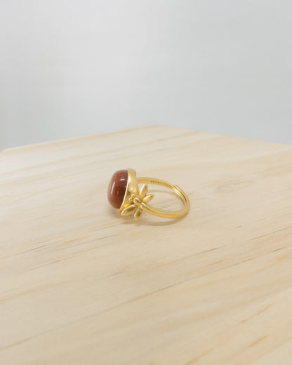 Red Agate Dragonfly Ring
