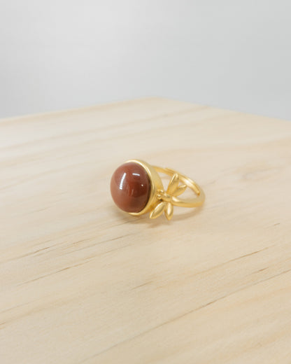 Red Agate Dragonfly Ring