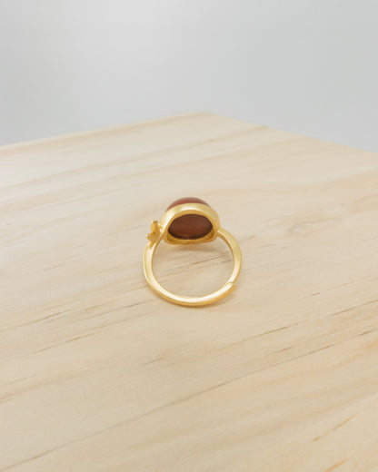 Red Agate Dragonfly Ring