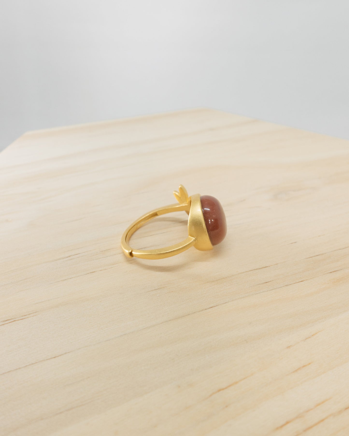 Red Agate Dragonfly Ring