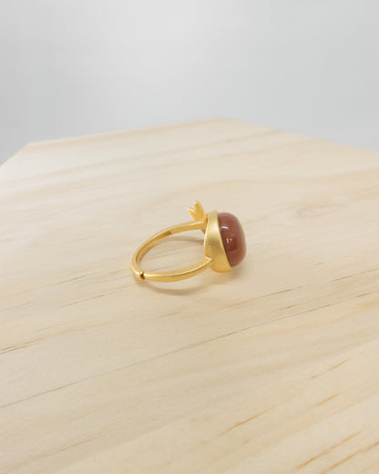 Red Agate Dragonfly Ring