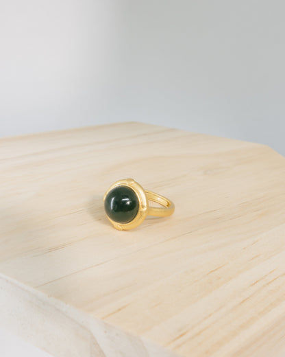 "Monet" green jade ring