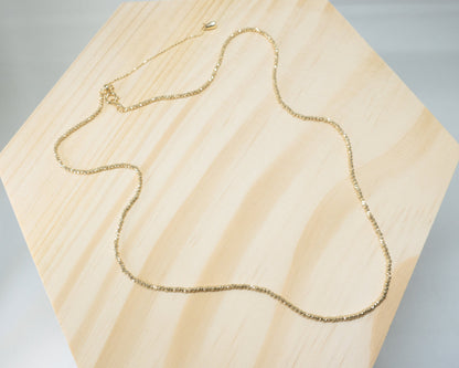 "Danny" high shine laser cut beaded necklace