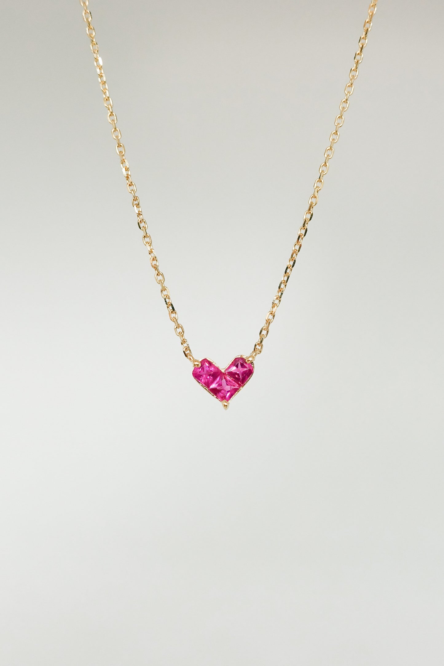 ruby heart necklace