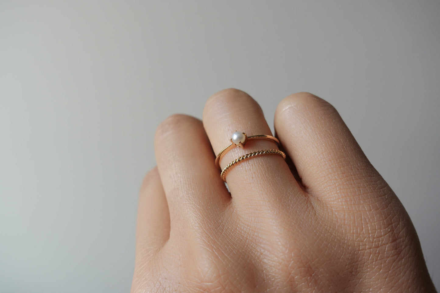 solo pearl stackable ring