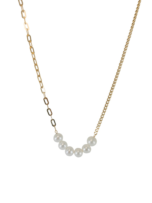 Two-style Chains Pearl Necklace