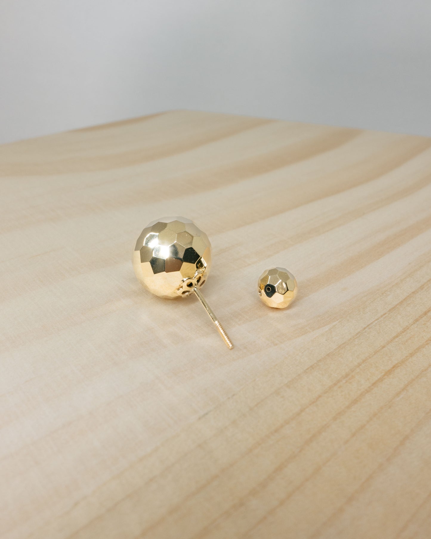 Duo Disco Ball Front Back Stud