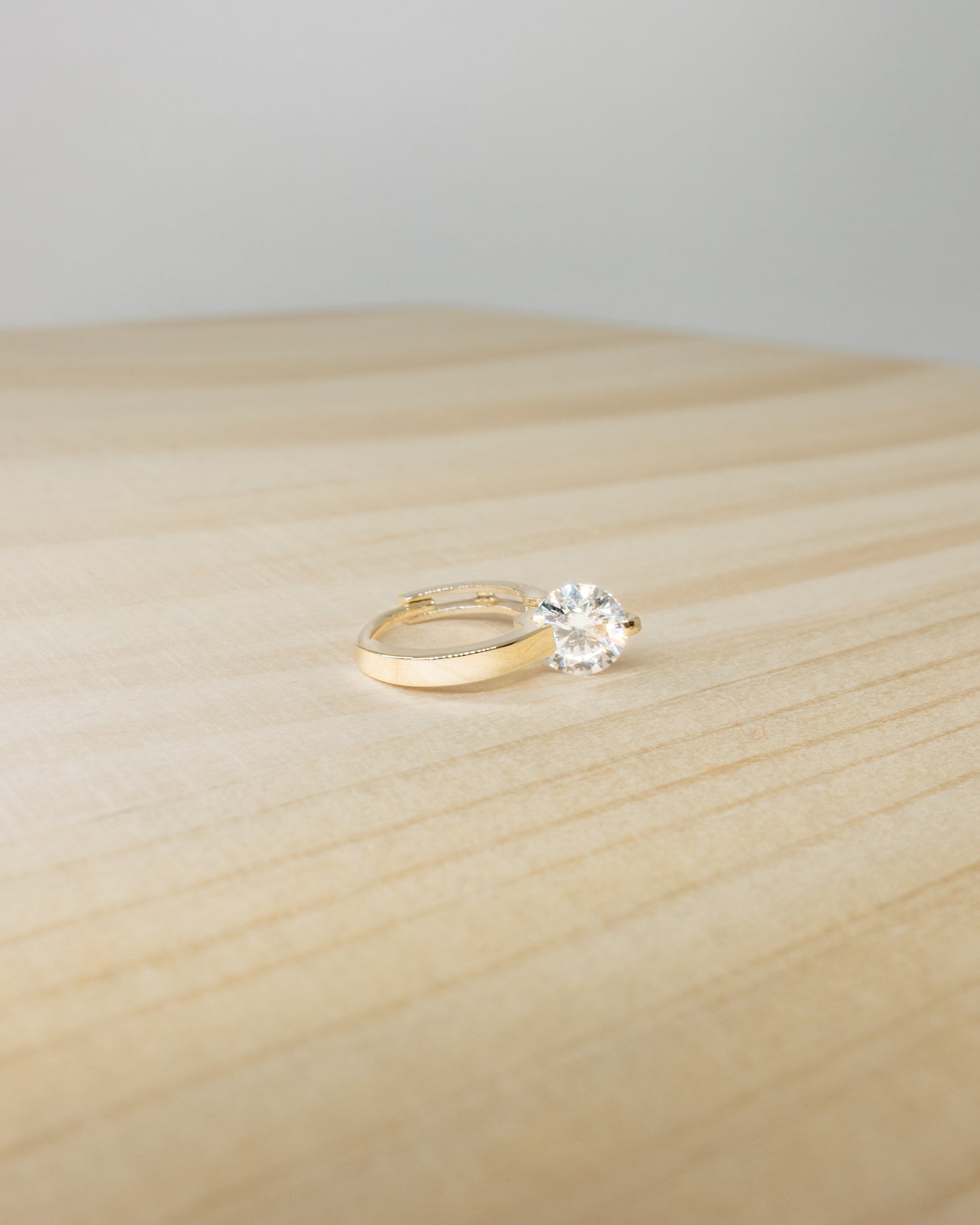 Single Moissanite Hoop