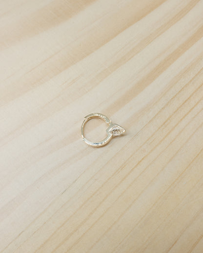 Single Moissanite Hoop