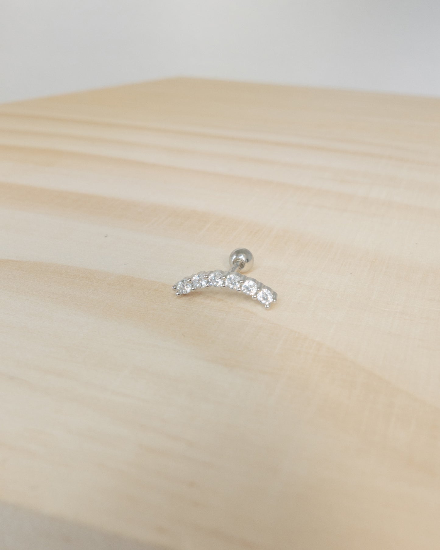 Minimal Pavé Zircon Screw Back Stud