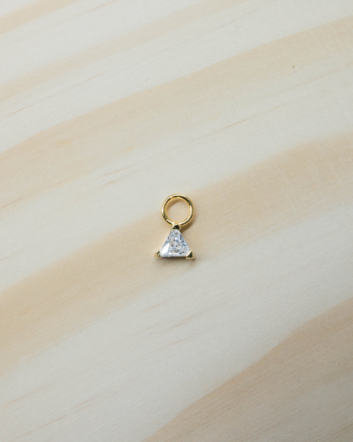 Single Triangle Hoop Charm