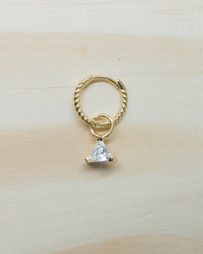 Single Triangle Hoop Charm